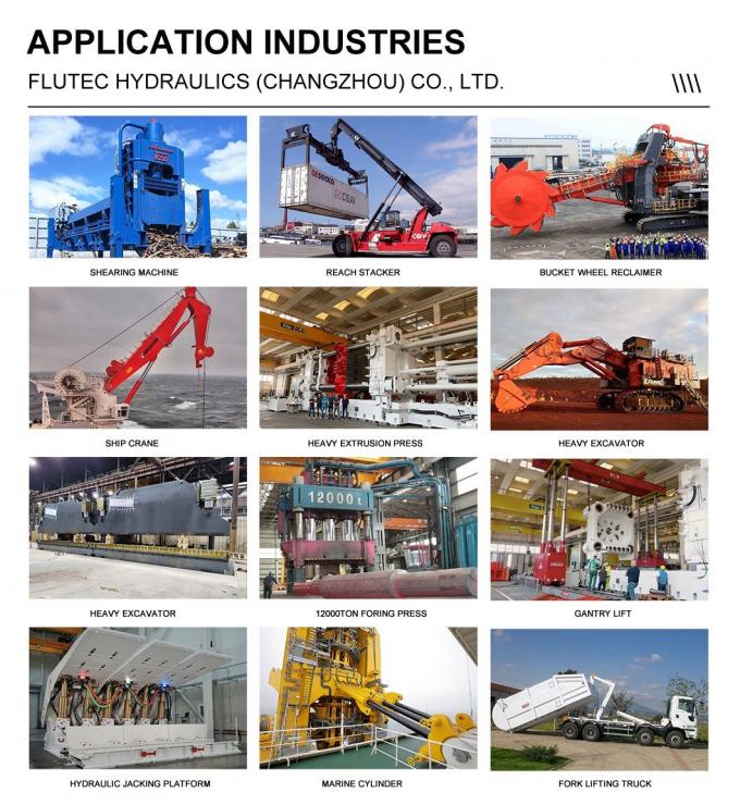 cilindros hidráulicos de alta qualidade, cilindros de óleo hidráulicos industriais 9