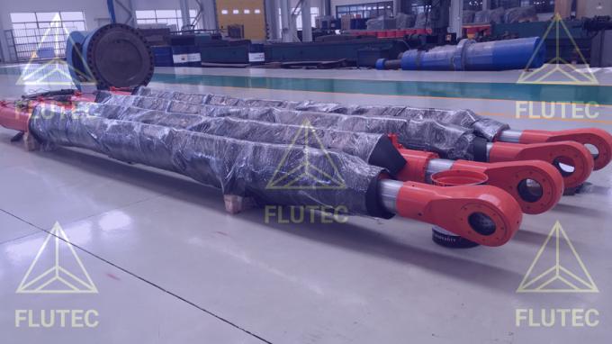 cilindro telescópico hidráulico de aço carbono para camião de descarga 1