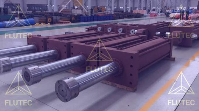 Flutec cilindro hidráulico telescópico cilindro de óleo de dupla ação para engenharia mecânica 0