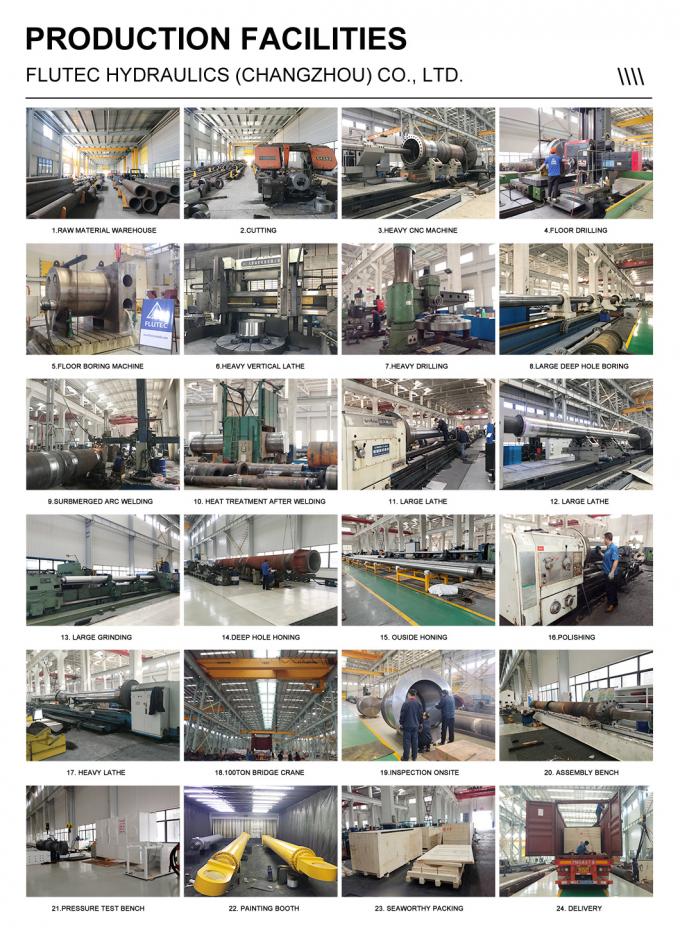 cilindro de pressão de grande dilatação de alta pressão para máquina de corte hidráulica 8