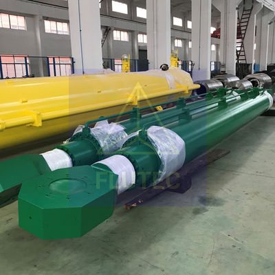 Acero carbono cilindro hidráulico de longo curso para usina hidrelétrica barragem de água